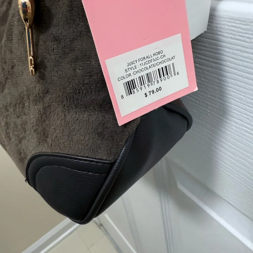 NWT Juicy Couture Juicy For All Hobo in Chocolate with Gold Accents - Picture 5 of 7